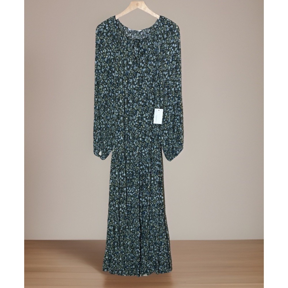 Sonoma Dress Women's 3X Maxi Prairie Cottage Core Long Calico Flowy Long Sleeve